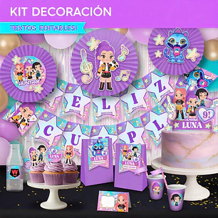 Guerreras K-pop: kit imprimible decoración de fiesta GRATIS