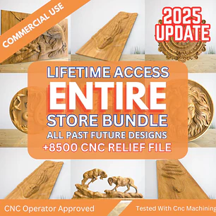 Mega paquete STL de relieve para fresadora CNC 3D: +8500 archivos STL para máquina fresadora CNC 3D - Acceso de por vida a Google Drive