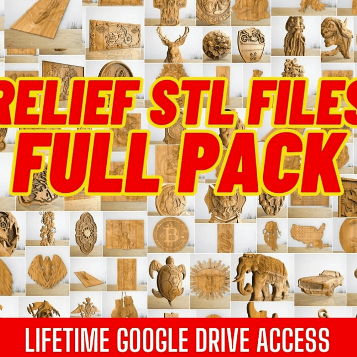Paquete STL para fresadora CNC 3D: Panorámicas y bajorrelieves: +8500 archivos STL de paneles y bajorrelieves para fresadora CNC 3D - Acceso de por vida a Google Drive 1