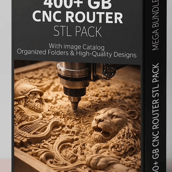 Megapack de archivos STL de 400 GB: paquete de relieve CNC y modelos 3D / Descarga digital para fresadoras y routers / Uso comercial 1