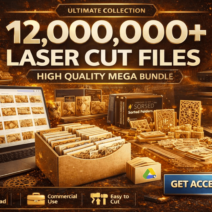 Bóveda de 12 millones de diseños cortados con láser: megacatálogo seleccionado, descarga instantánea para fabricantes de láser y CNC (SVG, DXF, AI para Glowforge xTool) 1