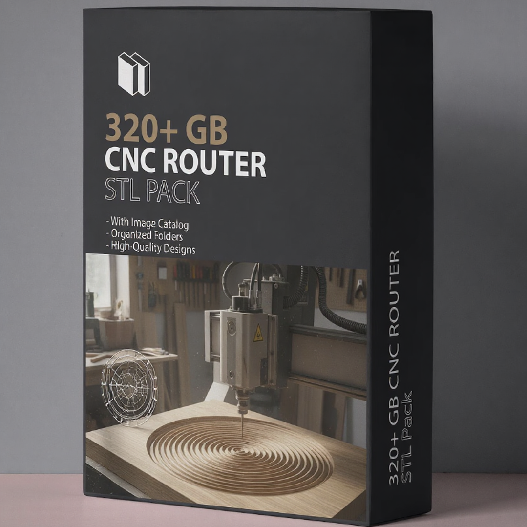 Megapack de archivos STL: paquete de 320 GB de modelos para impresión 3D CNC para máquinas fresadoras. 1