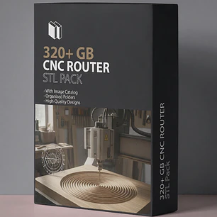 Megapack de archivos STL: paquete de 320 GB de modelos para impresión 3D CNC para máquinas fresadoras.