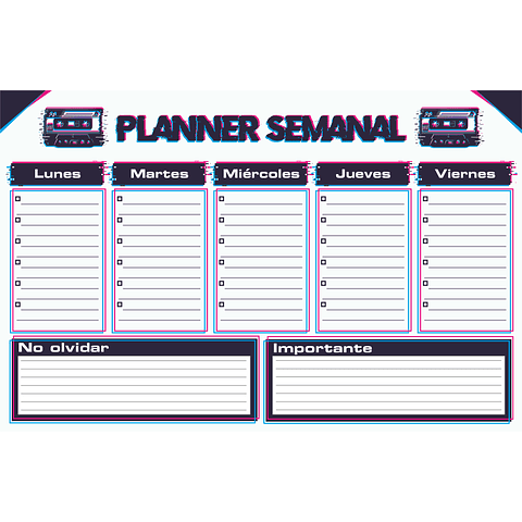 Planner para Escritorio (20 hojas)