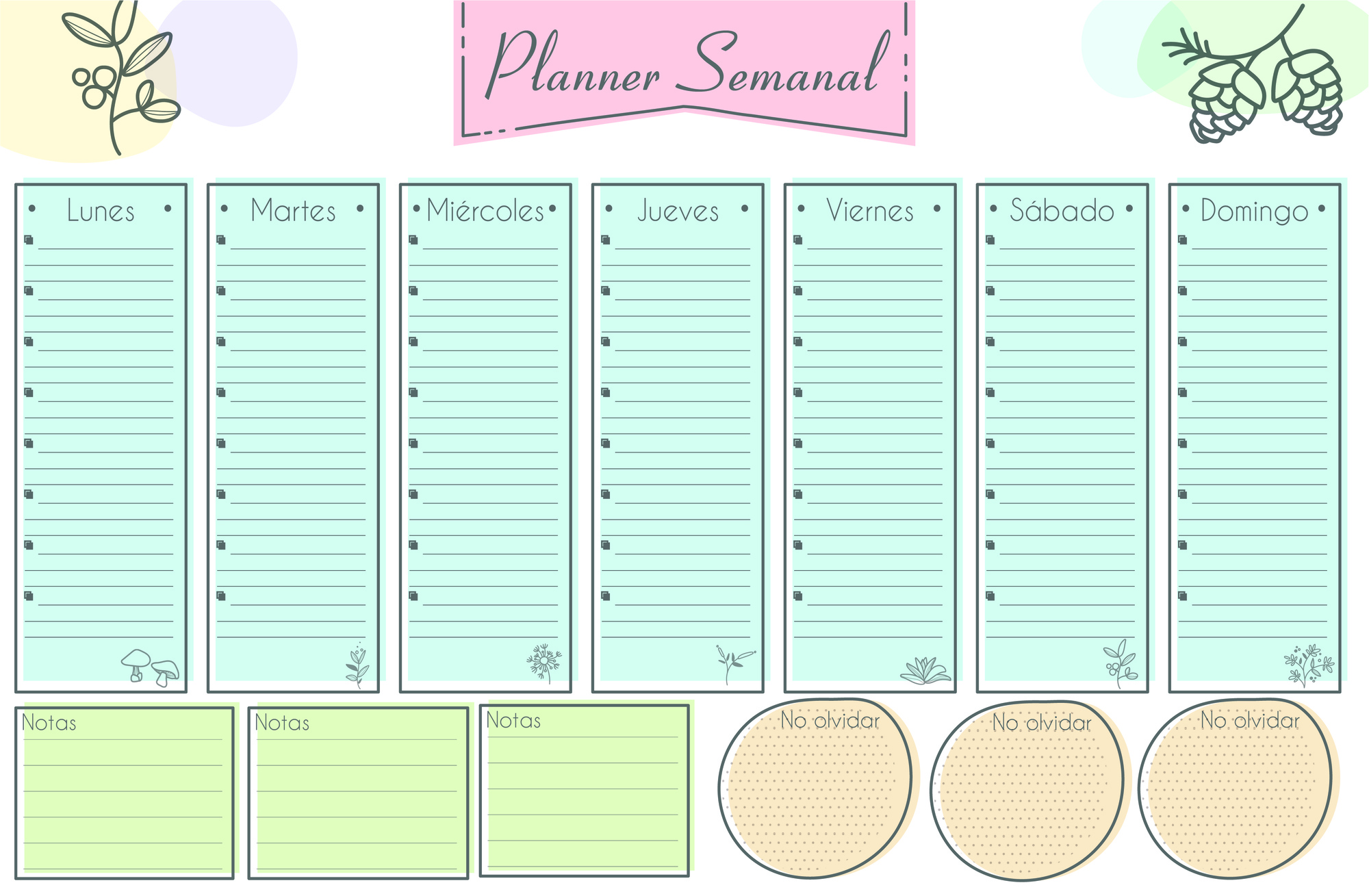 Planner para Escritorio (20 hojas) 8