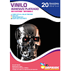 Vinilo Adhesivo Plateado Metalico Imprimible A4/20hojas