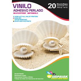 OFERTA!! Vinilo Adhesivo Perlado Imprimible A4/20hojas