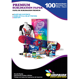 OFERTA!!! Papel Para Sublimación Premium (reverso amarillo) A4  Resma De 100 Hojas  SECADO INSTANTANEO