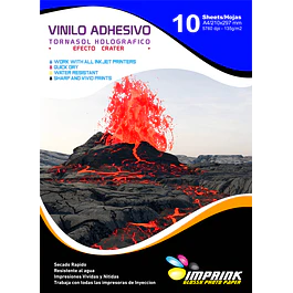 Vinilo Tornasol Adhesivo Holografico Efecto Crater  A4/10 hojas
