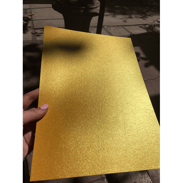 Papel Fotografico doble Faz Dorado GLITTER  A4/260gr/20 Hojas  