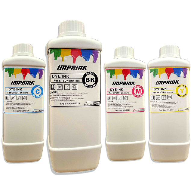 Tinta Dye Premium Para Impresoras Epson Ecotank 1000 ml 