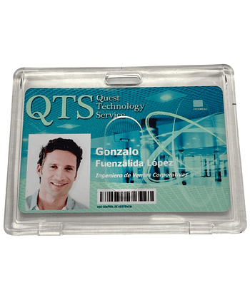 100 PortaCredenciales Transparentes Horizontales. Acrilico DURO de Alta Calidad