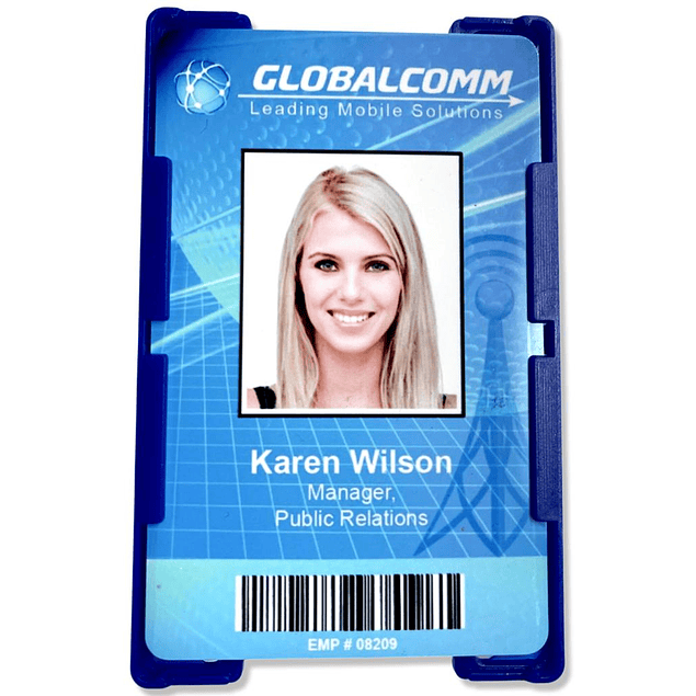 PortaCredenciales Giratorias Con Gancho (Azul)