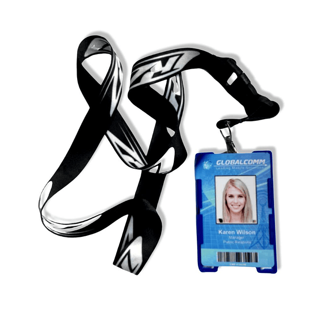 PortaCredenciales Giratorias Con Gancho (Azul)