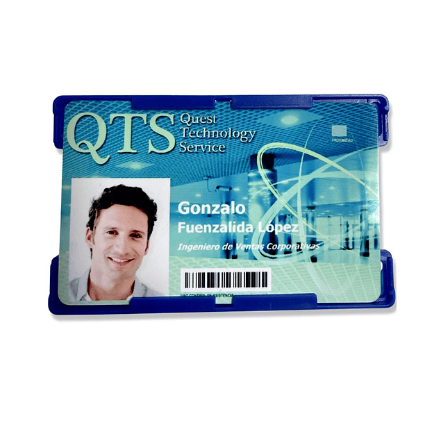 PortaCredenciales Giratorias Con Gancho (Azul)