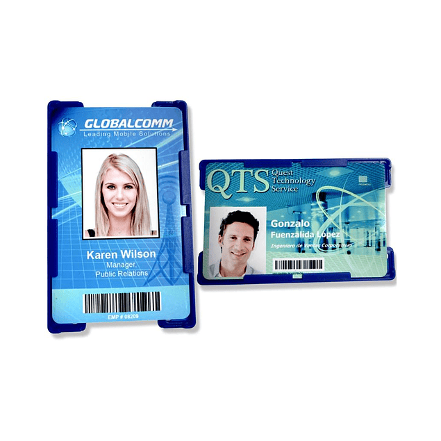 PortaCredenciales Giratorias Con Gancho (Azul)