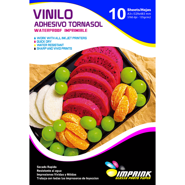 Vinilo Adhesivo Tornasol Holografico Imprimible A3+/10hojas