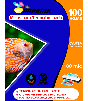 100 Micas Para Termolaminadora Plastificadora Carta 100mic para Laminado