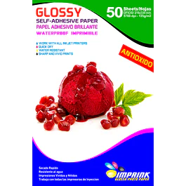  Papel Adhesivo Fotografico Brillante Antioxido OFICIO/135g/50 Hojas