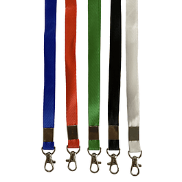 50 Lanyards gancho metalico Mosqueton para porta credencial 42x1,5cm