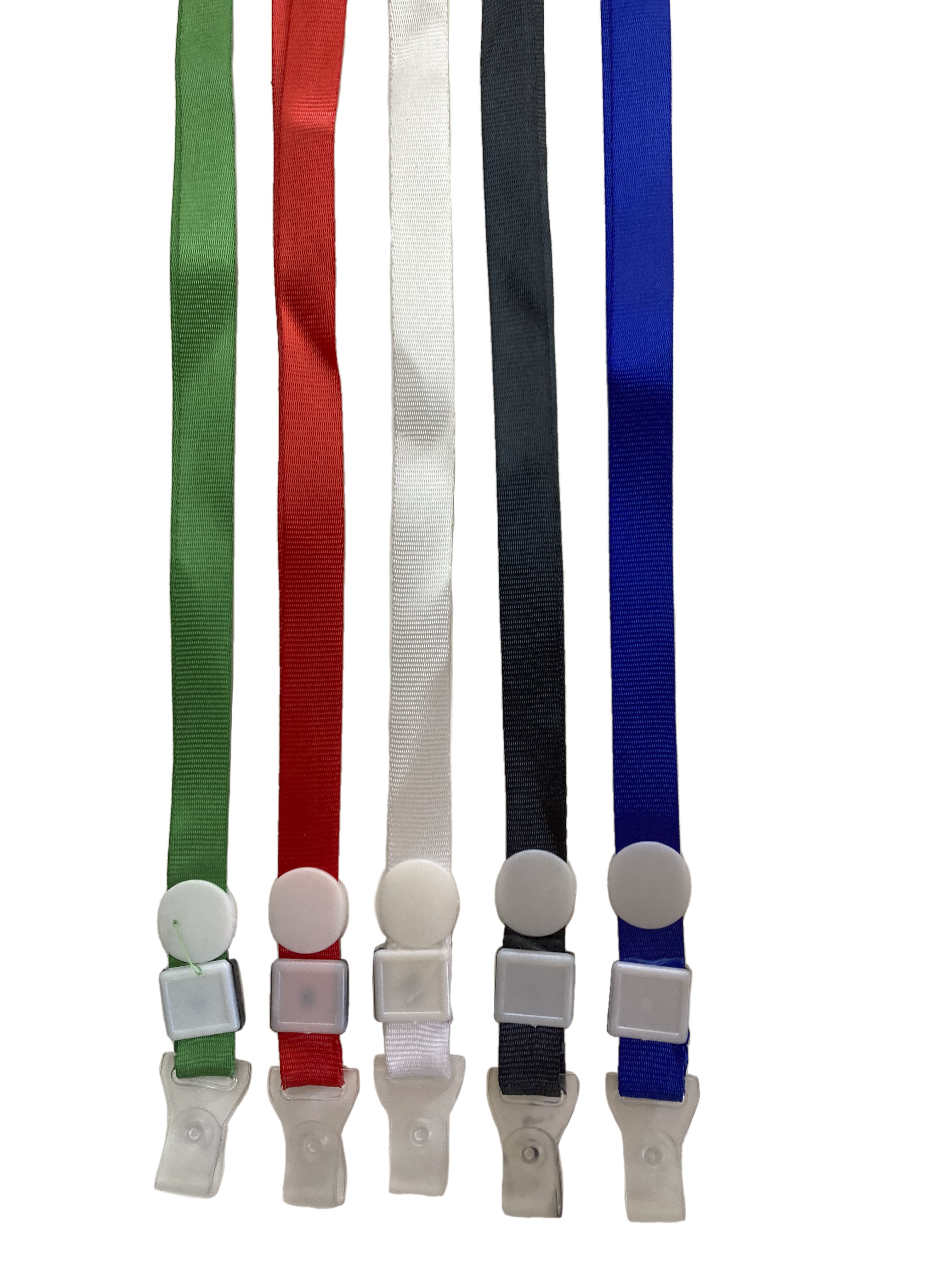 50 Lanyards gancho transparente de goma Para Porta credencial 47x1,5cm