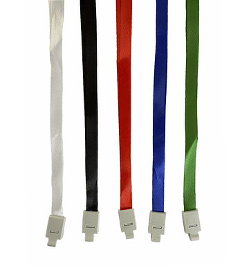 50 Lanyards Con Broche plastico Para Porta Credencial  45x1,5cm