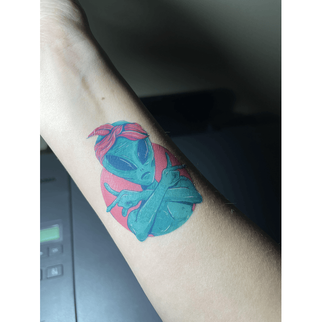 Tatuaje Temporal Imprimible EFECTO FLUOR A4/5 Hojas