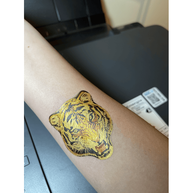 Tatuaje Temporal Imprimible EFECTO DORADO A4/5 Hojas