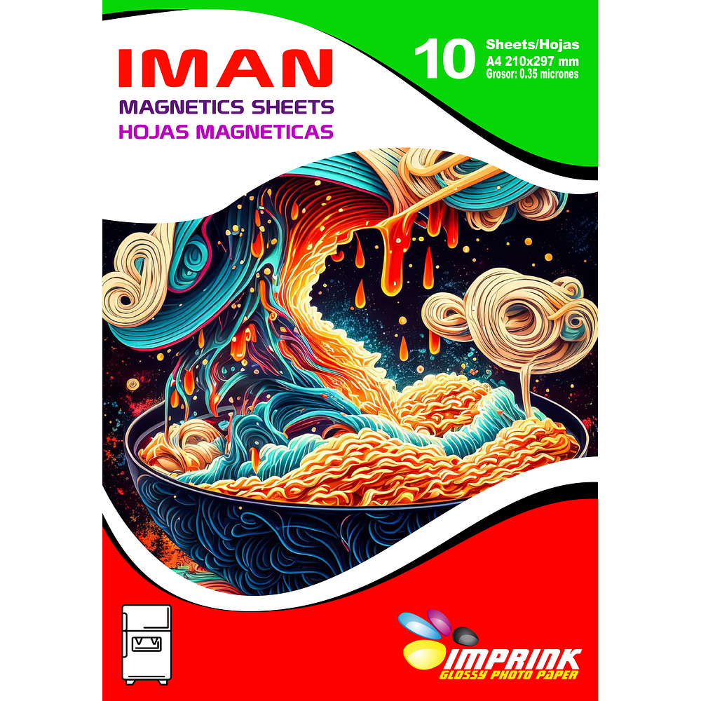 10 hojas Iman A4 0,35 micrones para Imantados 