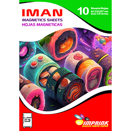 10 hojas Iman A4 0,40 micrones para Imantados 