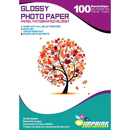 20 RESMAS!! Papel fotográfico glossy A4 115 gr / 100 hojas
