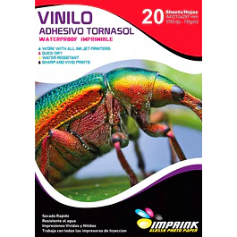 CAJA 20 RESMAS!! Vinilo Adhesivo Tornasol Holografico Imprimible A4/20hojas