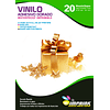CAJA 20 RESMAS!! Vinilo Adhesivo Dorado Metalico Imprimible A4/20hojas