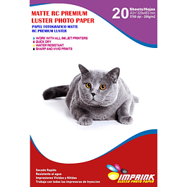 CAJA 20 RESMAS!! Papel Foto Premium Rc Luster A3+ (33X48) 260g/20hojas