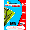 SEGUNDA SELECCIÓN 100 Micas Para Termolaminadora AUTO-ADHESIVAS tamaño A4 125mic