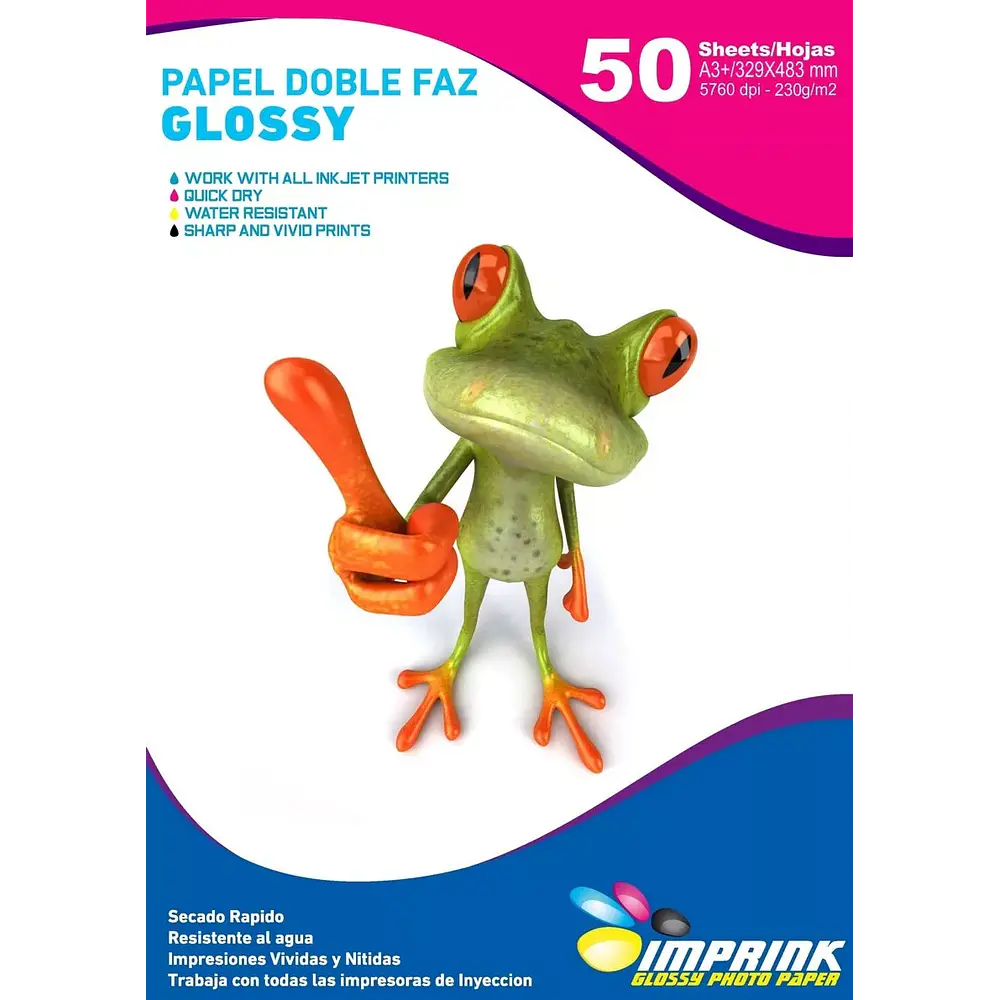 Papel Fotografico Glossy Doble Faz A3+(33x48) 230gr/50 Hojas