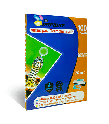 100 Micas Para Termolaminadora Plastificadora Carta 75mic para Laminado