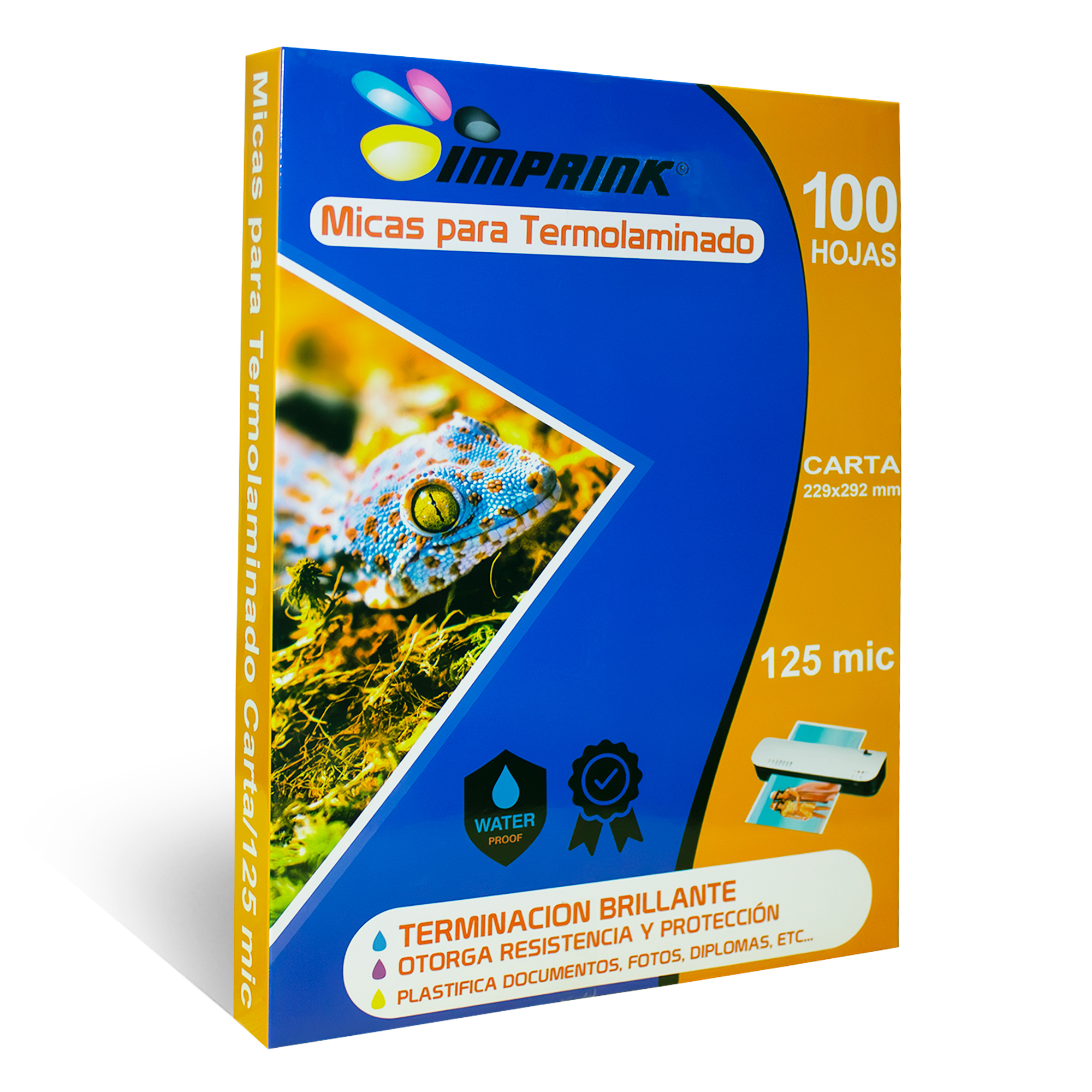 100 Micas Para Termolaminadora Plastificadora Carta 125mic para Laminado