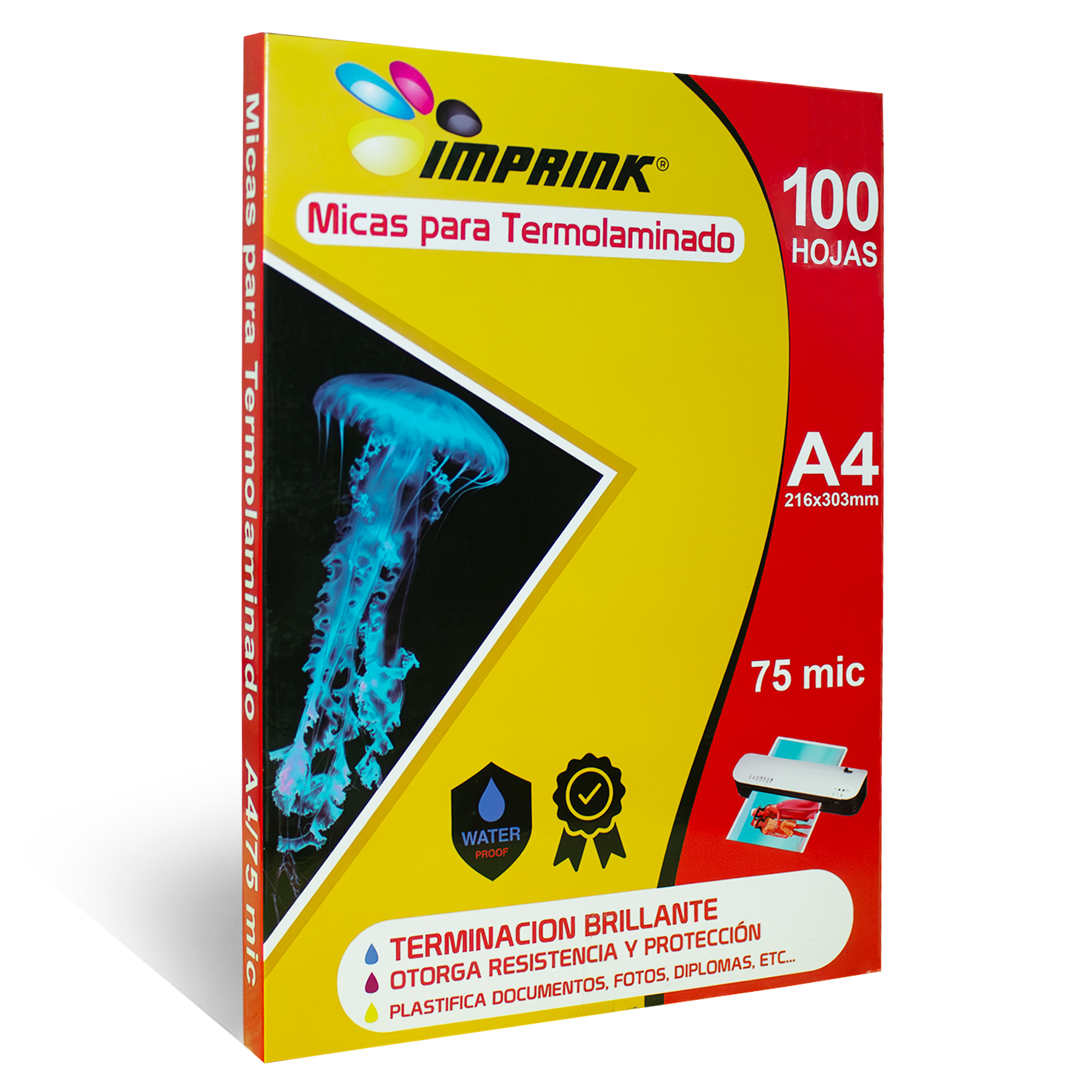 100 Micas Para Termolaminadora Plastificadora tamaño A4 75mic para Laminado