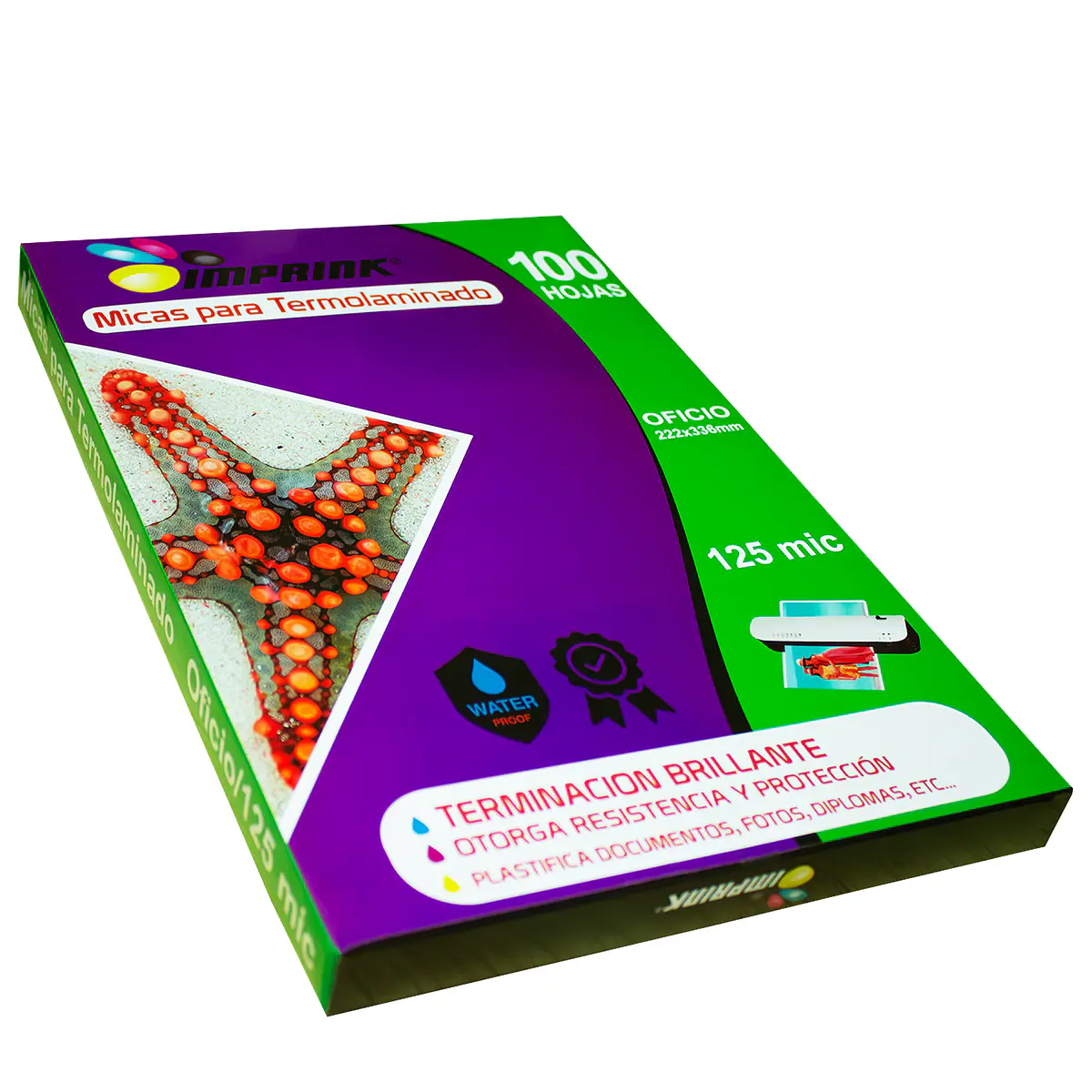 100 Micas Para Termolaminadora Plastificadora Oficio 125mic