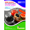 SEGUNDA SELECCIÓN!  Papel Adhesivo SEMI-GLOSSY Antioxido A4 de 135gr/20 hojas