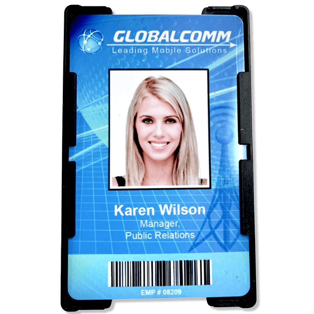 100 PortaCredenciales Giratorias Con Gancho (TRANSPARENTE)