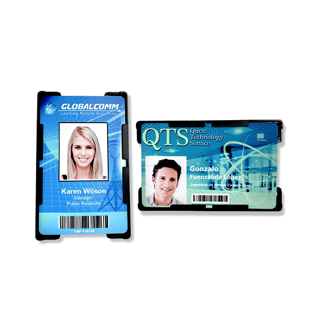 100 PortaCredenciales Giratorias Con Gancho (TRANSPARENTE)