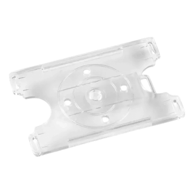 100 PortaCredenciales Giratorias Con Gancho (TRANSPARENTE)