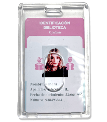 100 PortaCredenciales Transparentes Vertical. Acrilico DURO de Alta Calidad