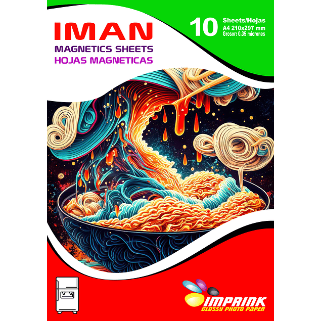 SEGUNDA SELECCIÓN! hojas Iman A4 0,35 micrones para Imantados