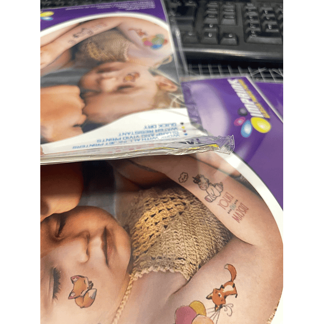 SEGUNDA SELECCIÓN! Tatuaje Temporal Imprimible Transparente A4/5 Hojas