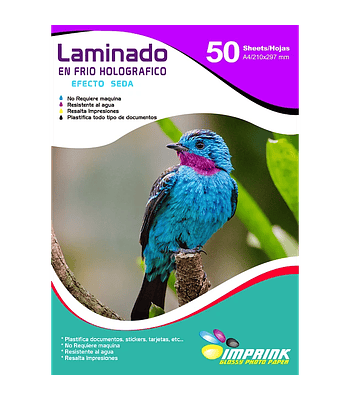 SEGUNDA SELECCIÓN! Laminado en Frio Transparente Holografico Efecto seda A4/50 (11)
