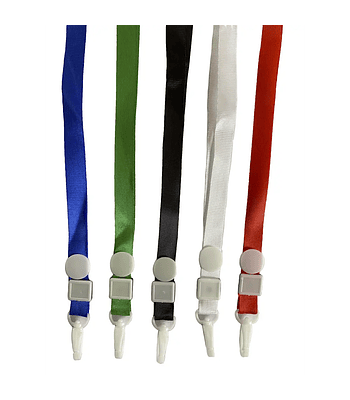 SEGUNDA SELECCIÓN! Lanyards Gancho plastico blanco Para Porta credencial 45x1,5cm (3)