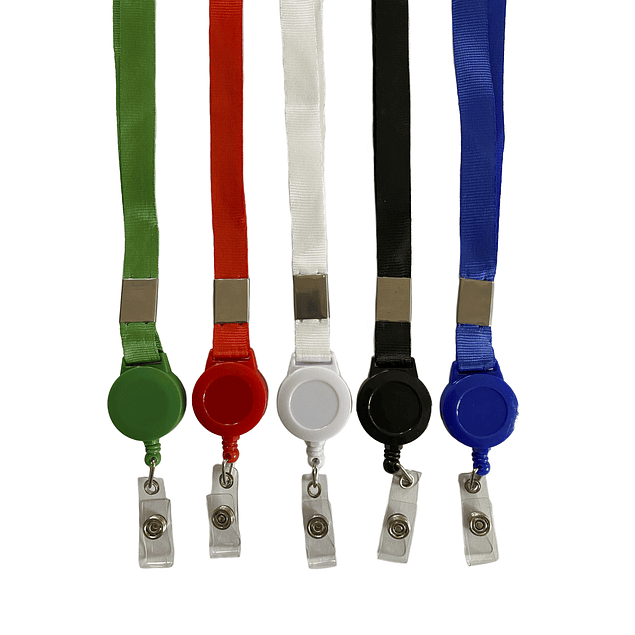 SEGUNDA SELECCIÓN! Lanyard Yoyo Para Porta Credencial Extendible 47x1,5cm (4)